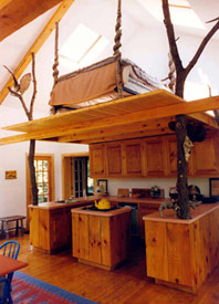 kitchen and bedroom
